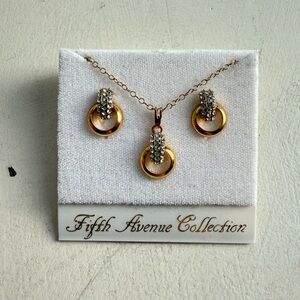 Fifth Avenue Collection golf-plated jewelry set